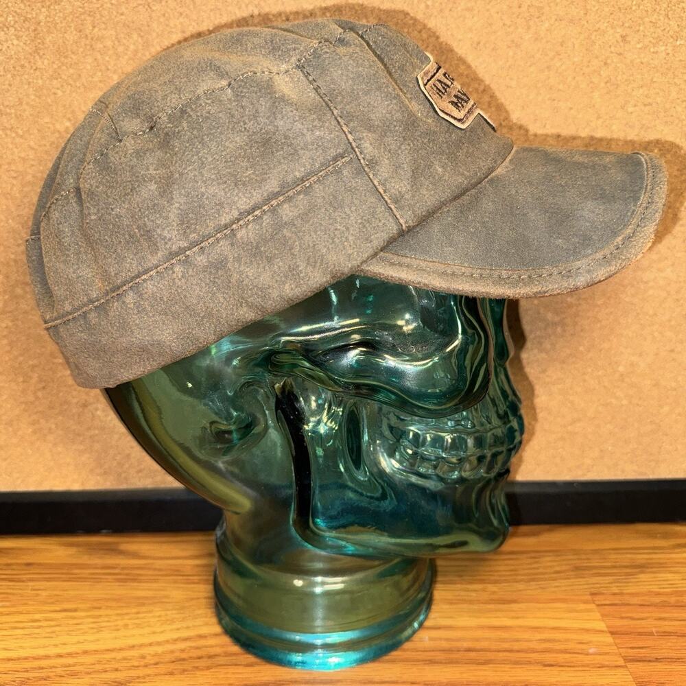 Vintage‎ Harley Davidson Genuine Motor Clothes Brown Hat Size S - Picture 4 of 6